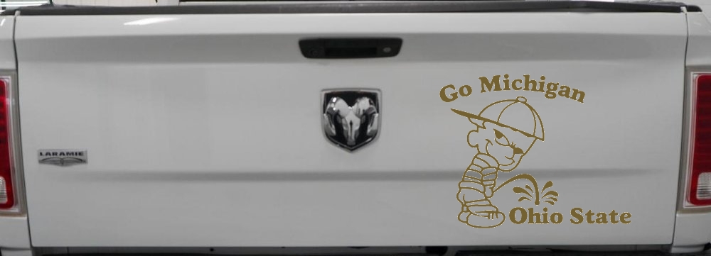 Go Michigan Pee On Ohio State Car or Truck Window Decal Sticker