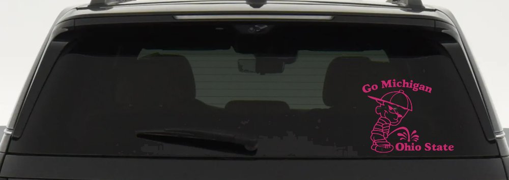 Go Michigan Pee On Ohio State Car or Truck Window Decal Sticker