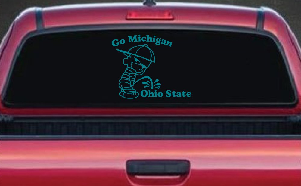 Go Michigan Pee On Ohio State Car or Truck Window Decal Sticker