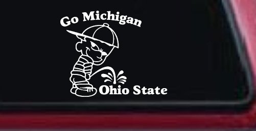 Go Michigan Pee On Ohio State Car or Truck Window Decal Sticker