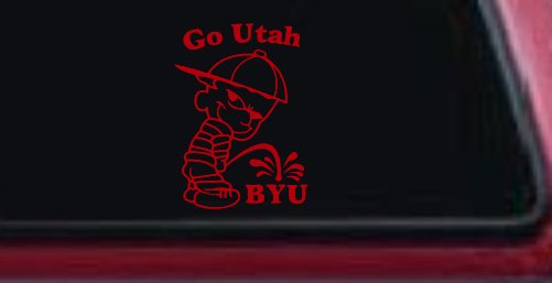 Go Utah Pee on BYU Car or Truck Window Decal Sticker