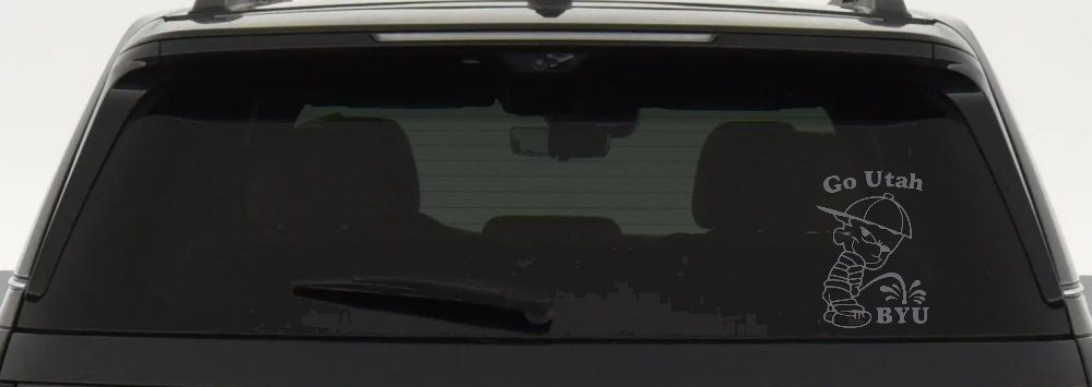 Go Utah Pee on BYU Car or Truck Window Decal Sticker