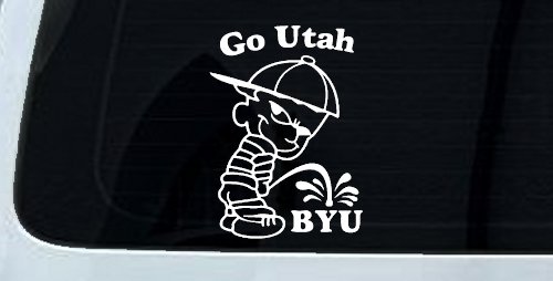 Go Utah Pee on BYU Car or Truck Window Decal Sticker