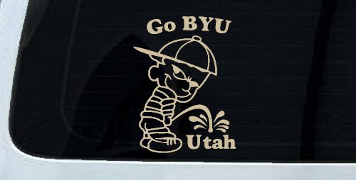 Go BYU Pee on Utah Car or Truck Window Decal Sticker