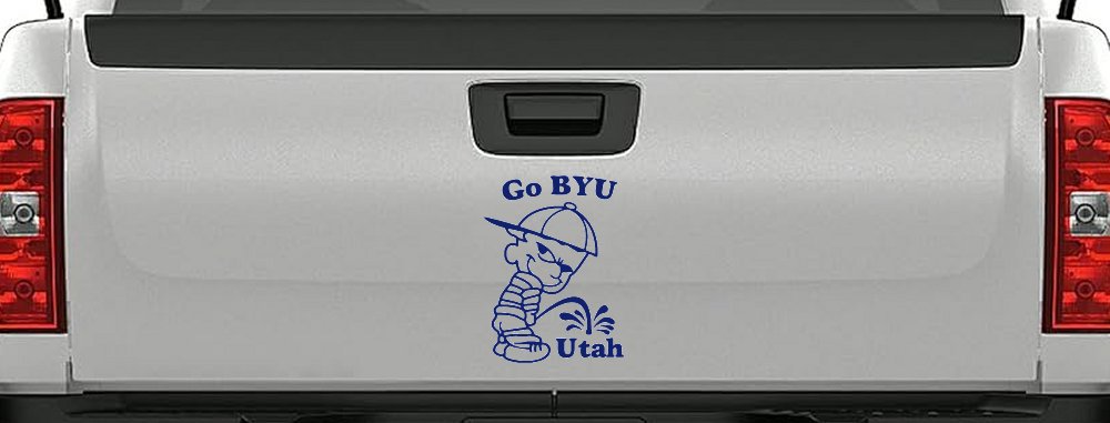 Go BYU Pee on Utah Car or Truck Window Decal Sticker