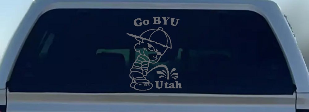 Go BYU Pee on Utah Car or Truck Window Decal Sticker