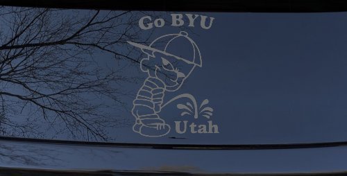 Go BYU Pee on Utah Car or Truck Window Decal Sticker