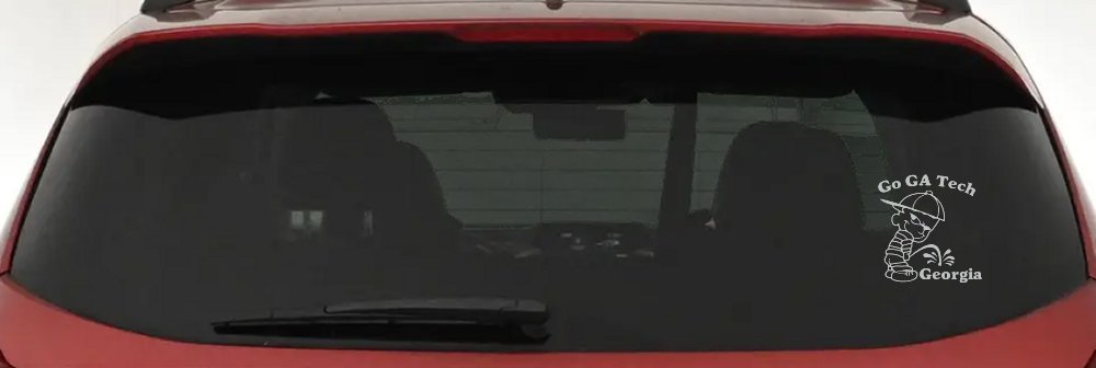 Go GA Tech Pee On Georgia Car or Truck Window Decal Sticker