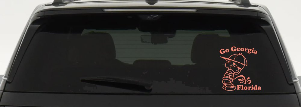 Go Georgia Pee On Florida Car or Truck Window Decal Sticker