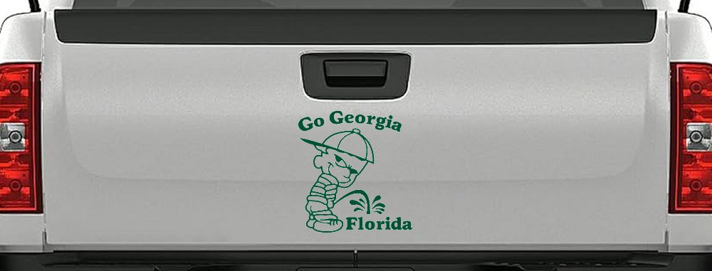 Go Georgia Pee On Florida Car or Truck Window Decal Sticker