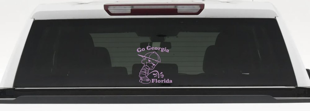 Go Georgia Pee On Florida Car or Truck Window Decal Sticker