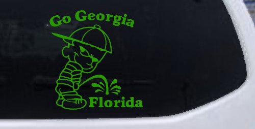 Go Georgia Pee On Florida Car or Truck Window Decal Sticker