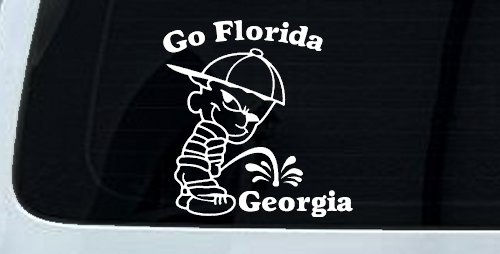 Go Florida Pee on Georgia Car or Truck Window Decal Sticker