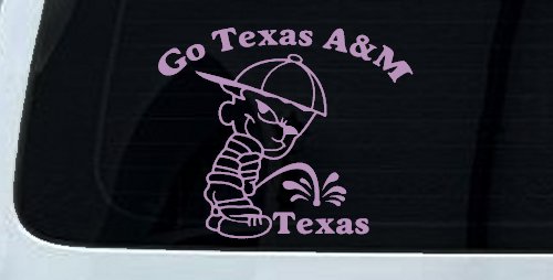 Go Texas A&M Pee On Texas Car or Truck Window Decal Sticker