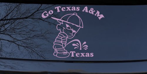 Go Texas A&M Pee On Texas Car or Truck Window Decal Sticker