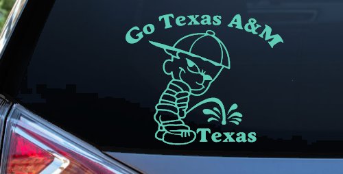 Go Texas A&M Pee On Texas Car or Truck Window Decal Sticker (Mint)