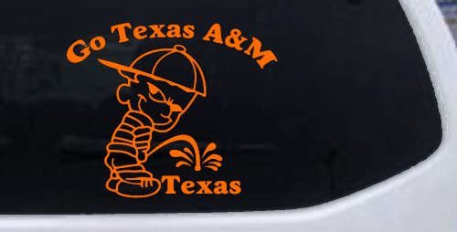Go Texas A&M Pee On Texas Car or Truck Window Decal Sticker