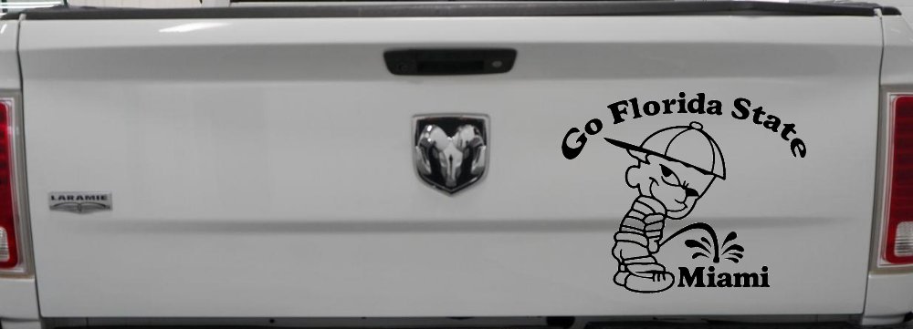 Go Florida State Pee on Miami Car or Truck Window Decal Sticker
