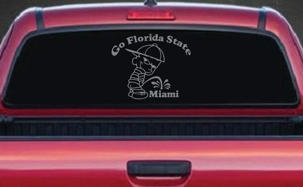 Go Florida State Pee on Miami Car or Truck Window Decal Sticker