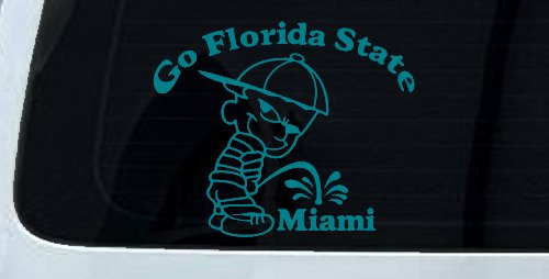 Go Florida State Pee on Miami Car or Truck Window Decal Sticker