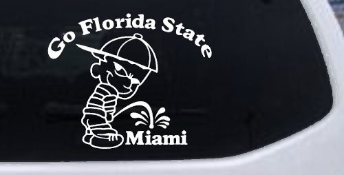 Go Florida State Pee on Miami Car or Truck Window Decal Sticker
