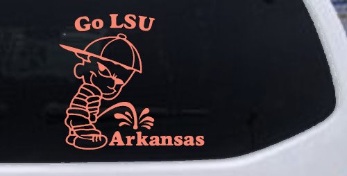 Go LSU Pee on Arkansas Car or Truck Window Decal Sticker