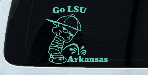 Go LSU Pee on Arkansas Car or Truck Window Decal Sticker