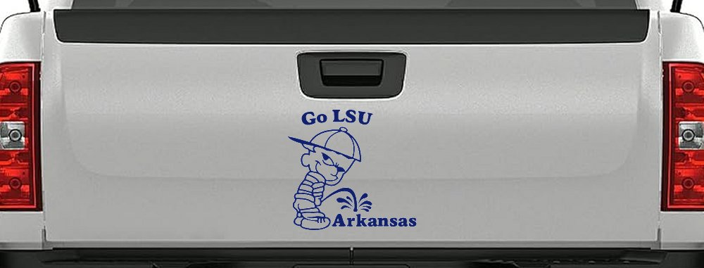 Go LSU Pee on Arkansas Car or Truck Window Decal Sticker