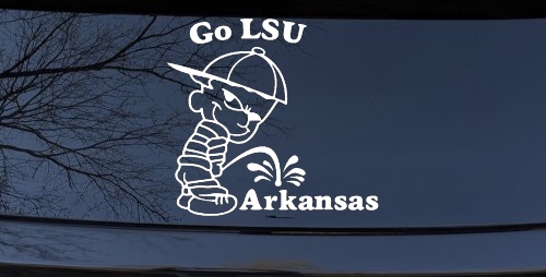 Go LSU Pee on Arkansas Car or Truck Window Decal Sticker