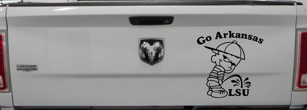 Go Arkansas Pee on LSU Car or Truck Window Decal Sticker (Black)