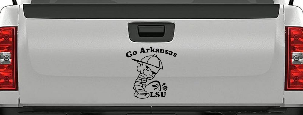 Go Arkansas Pee on LSU Car or Truck Window Decal Sticker (Black)