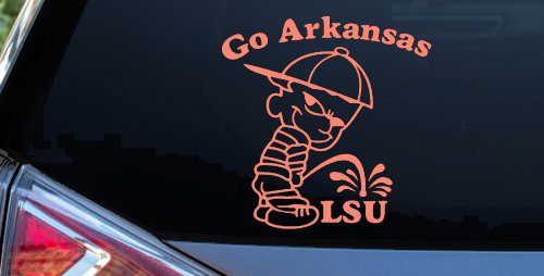 Go Arkansas Pee on LSU Car or Truck Window Decal Sticker