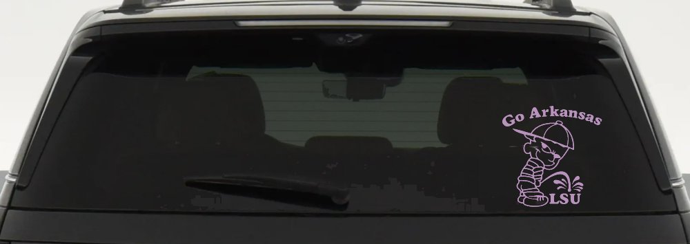 Go Arkansas Pee on LSU Car or Truck Window Decal Sticker