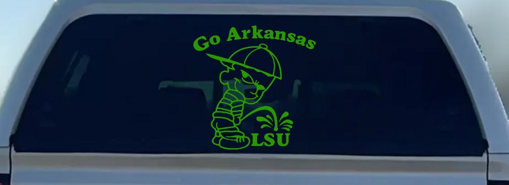 Go Arkansas Pee on LSU Car or Truck Window Decal Sticker