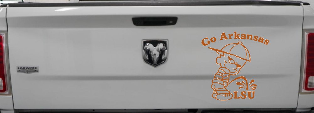 Go Arkansas Pee on LSU Car or Truck Window Decal Sticker