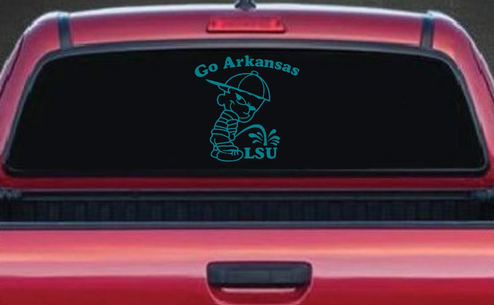 Go Arkansas Pee on LSU Car or Truck Window Decal Sticker