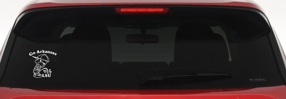Go Arkansas Pee on LSU Car or Truck Window Decal Sticker