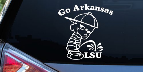Go Arkansas Pee on LSU Car or Truck Window Decal Sticker