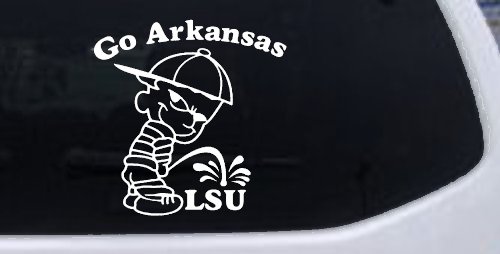 Go Arkansas Pee on LSU Car or Truck Window Decal Sticker