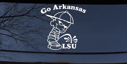 Go Arkansas Pee on LSU Car or Truck Window Decal Sticker