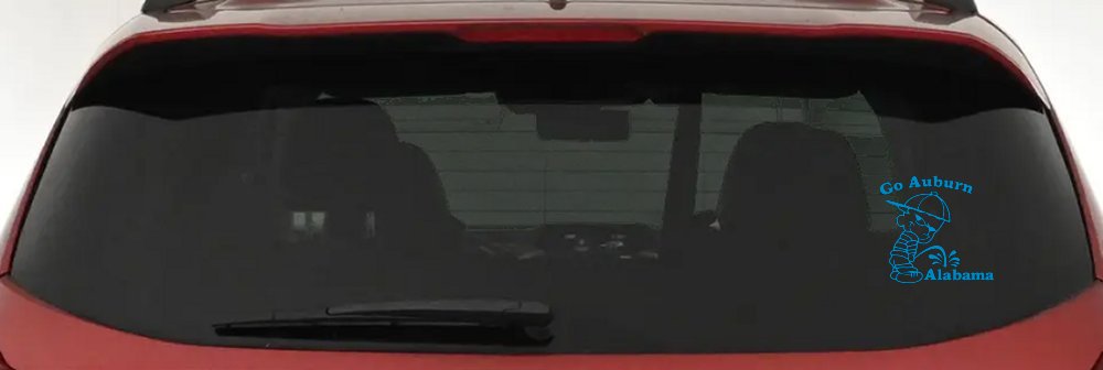 Go Auburn Pee on Alabama Car or Truck Window Decal Sticker