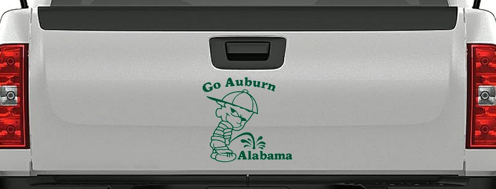 Go Auburn Pee on Alabama Car or Truck Window Decal Sticker