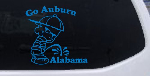 Go Auburn Pee on Alabama Car or Truck Window Decal Sticker