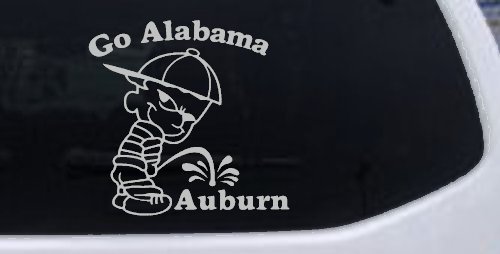 Go Alabama Pee on Auburn Car or Truck Window Decal Sticker