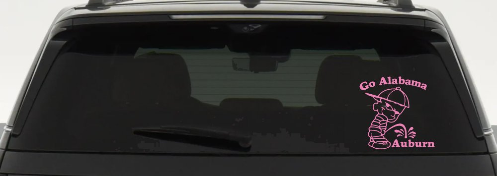 Go Alabama Pee on Auburn Car or Truck Window Decal Sticker