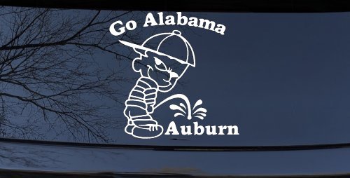 Go Alabama Pee on Auburn Car or Truck Window Decal Sticker