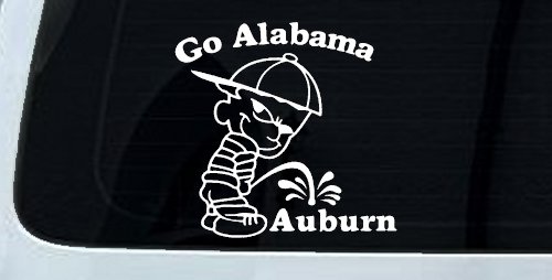 Go Alabama Pee on Auburn Car or Truck Window Decal Sticker