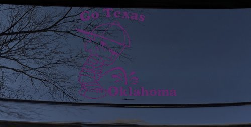 Go Texas Pee on Oklahoma Car or Truck Window Decal Sticker