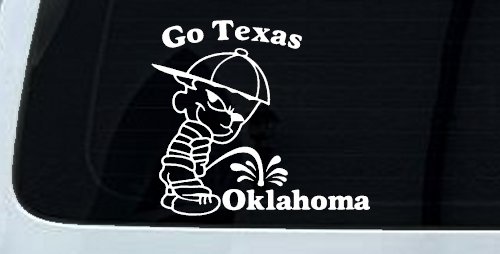 Go Texas Pee on Oklahoma Car or Truck Window Decal Sticker