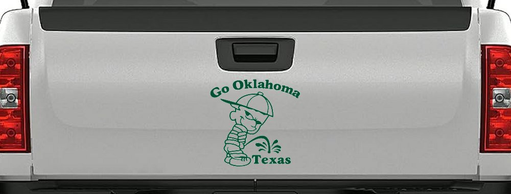 Go Oklahoma Pee on Texas Car or Truck Window Decal Sticker